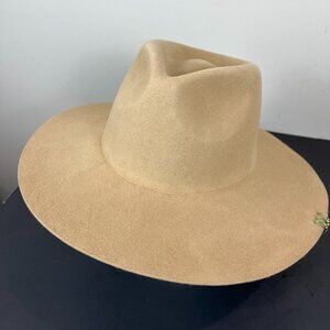 Women's Beige 100% Wool hat by DON, Made in France, Size L